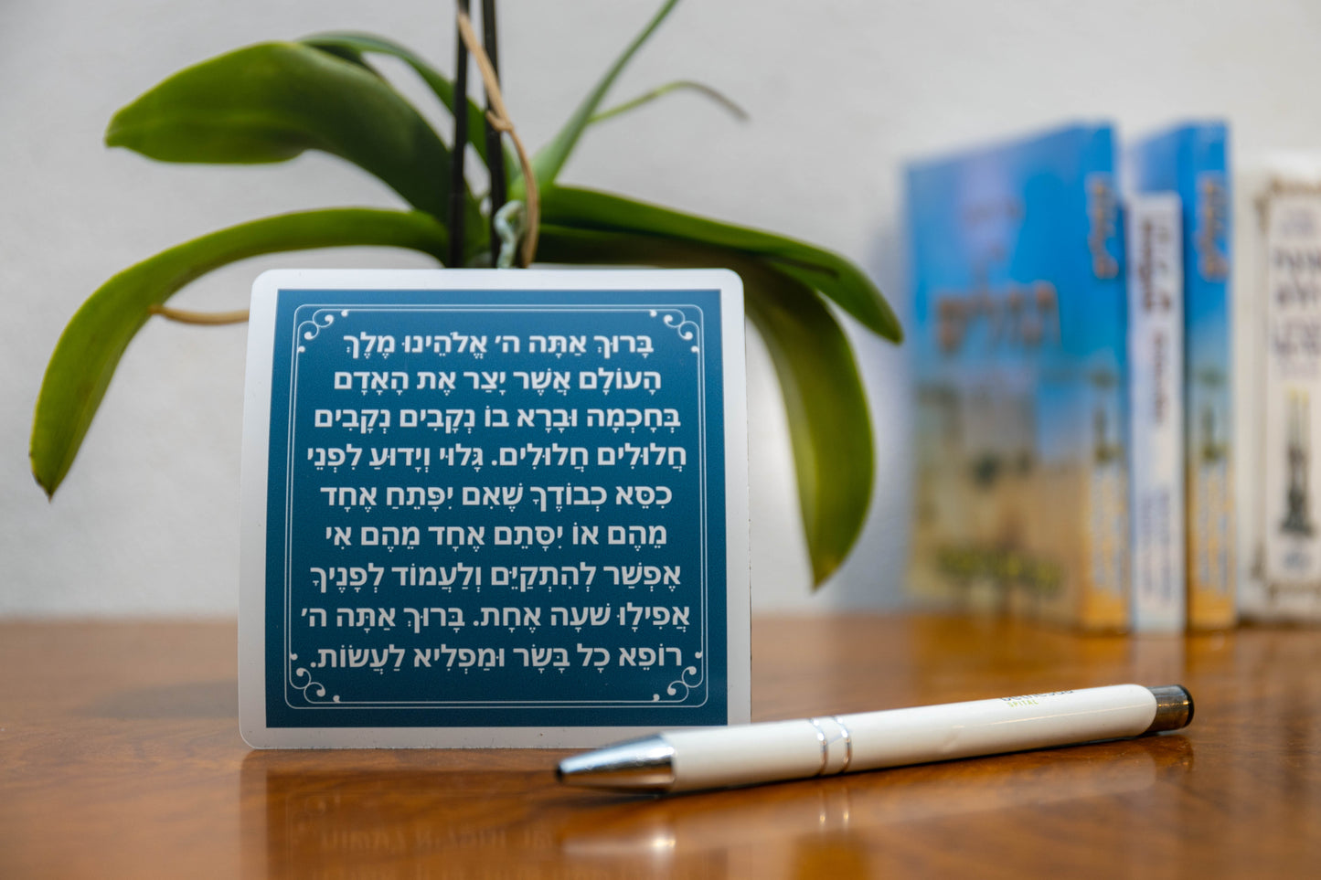 Yid in Sync, Asher Yatzar tefilla magnet, elegant blue